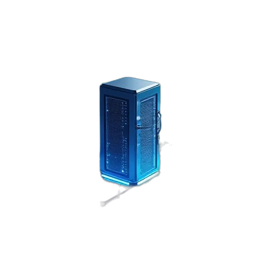 weapon, 3d render, vaporwave, blue transparent PNG cut-out