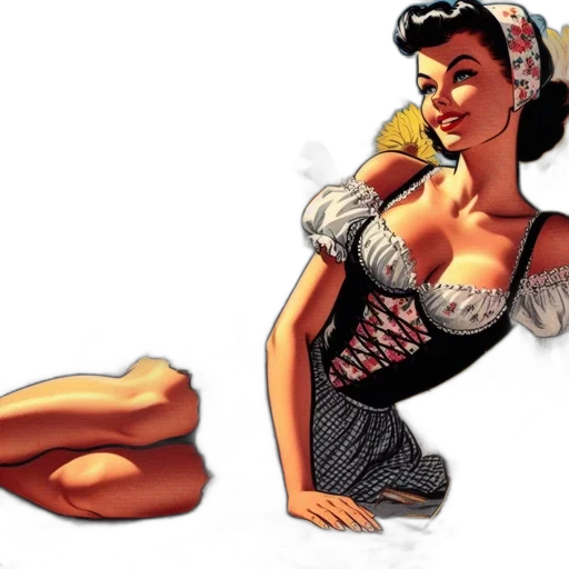 dress, shoes, comic book art, cartoon transparent PNG cut-out