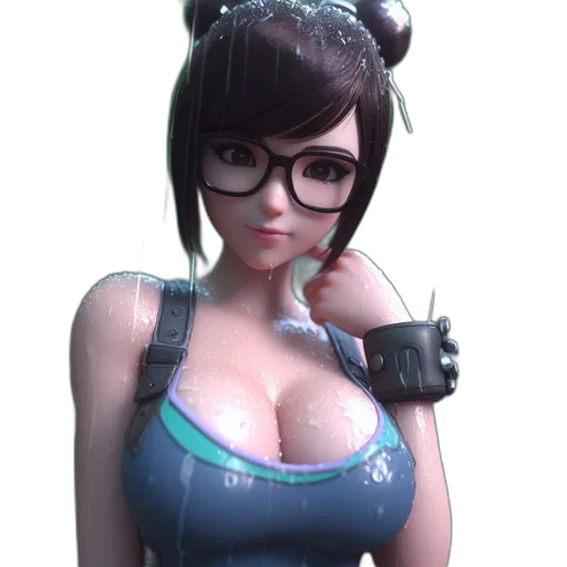 robot, dress, staff, face transparent PNG cut-out