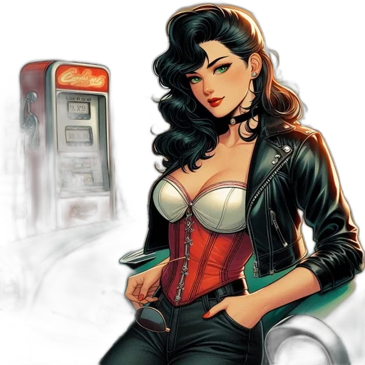 comic book art, concept art, cartoon, fantasy art transparent PNG cut-out