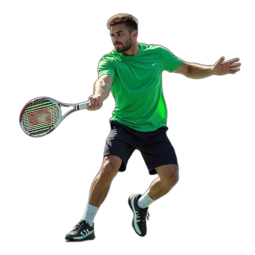 young, man, green, shirt transparent PNG cut-out