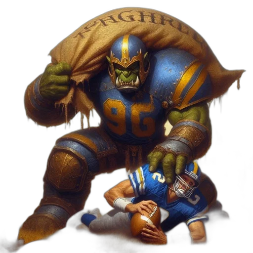 fantasy art, concept art, oversized, orc-like transparent PNG cut-out