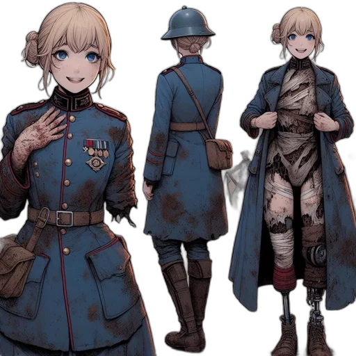 staff, jacket, concept art, anime transparent PNG cut-out