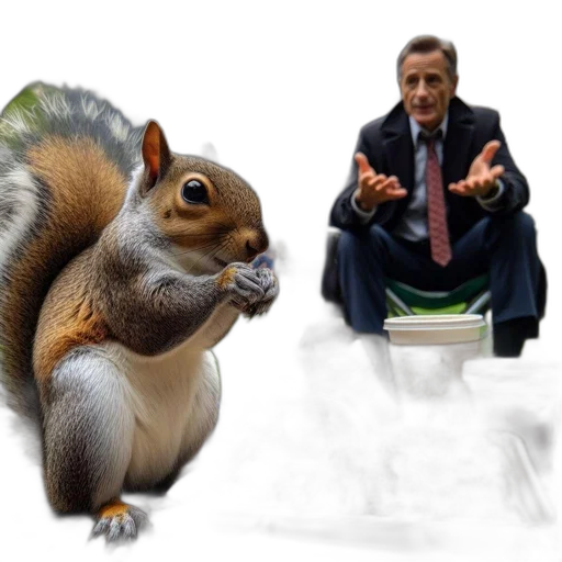 animal, concept art, photorealistic, squirrel transparent PNG cut-out