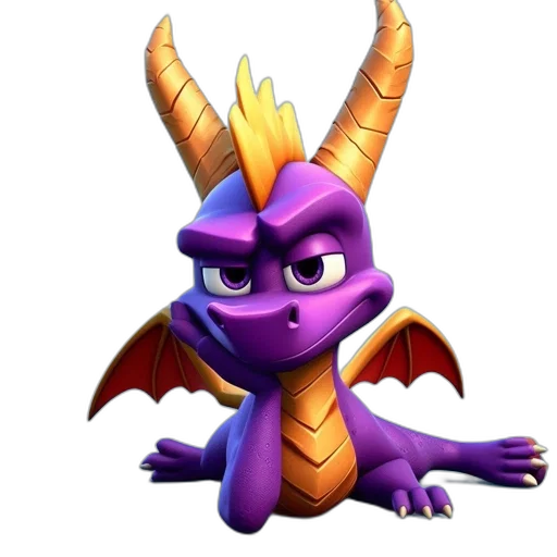 dragon, animal, creature, staff transparent PNG cut-out
