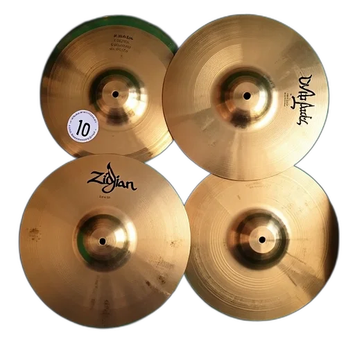 set, four, zildjian, cymbals transparent PNG cut-out