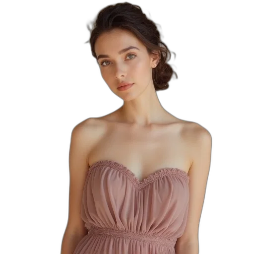 dress, jewelry, crown, face transparent PNG cut-out