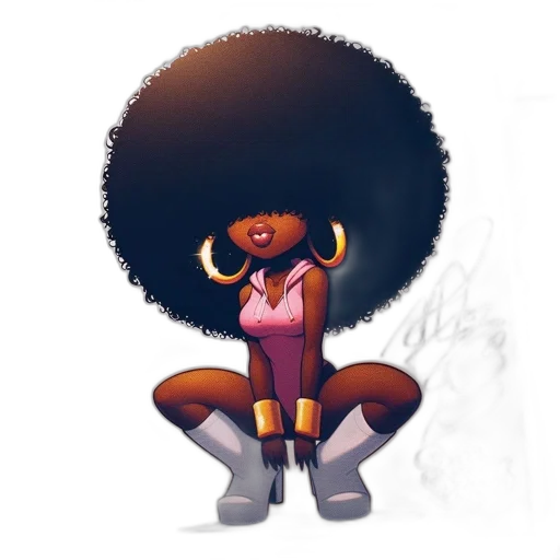 hair, crown, staff, creature transparent PNG cut-out