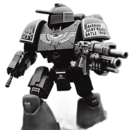 robot, weapon, concept art, 3d render transparent PNG cut-out