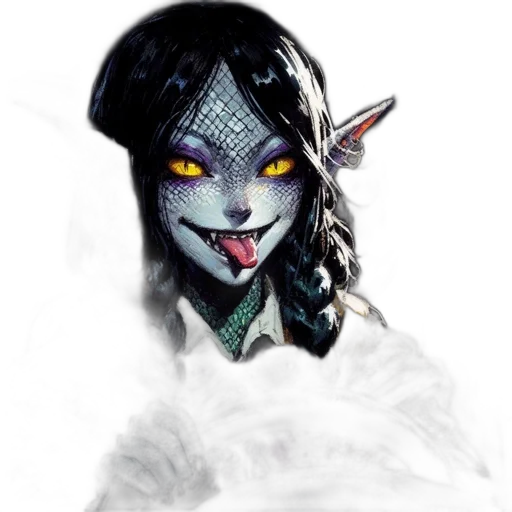 mask, creature, dragon, staff transparent PNG cut-out