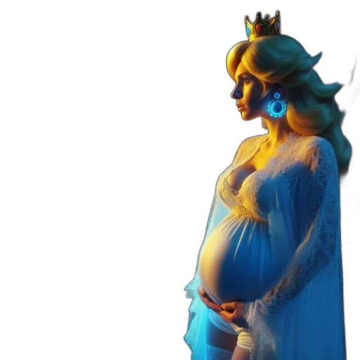 crown, dress, concept art, 3d render transparent PNG cut-out