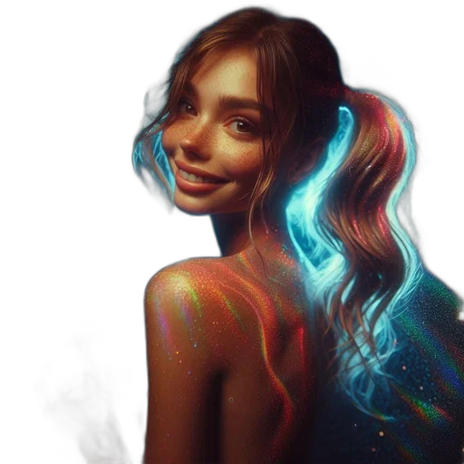 hair, dress, face, creature transparent PNG cut-out
