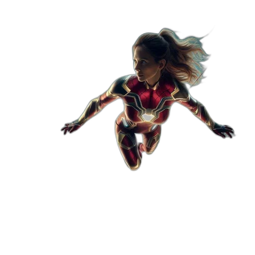 hair, comic book art, concept art, 3d render transparent PNG cut-out