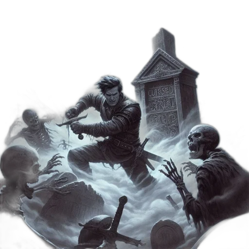 concept art, fantasy art, comic book art, pixel art transparent PNG cut-out