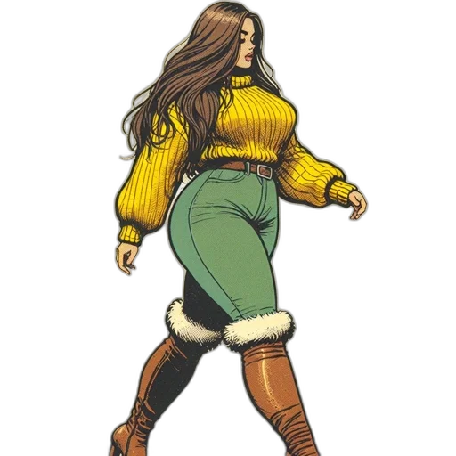 jacket, dress, comic book art, concept art transparent PNG cut-out