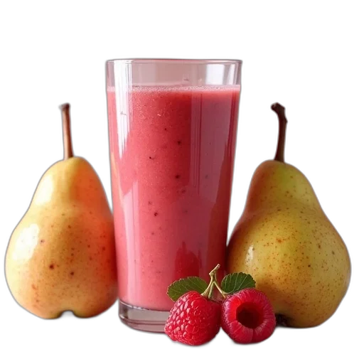 food, photorealistic, glass, raspberry transparent PNG cut-out