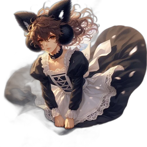 dress, staff, animal, creature transparent PNG cut-out