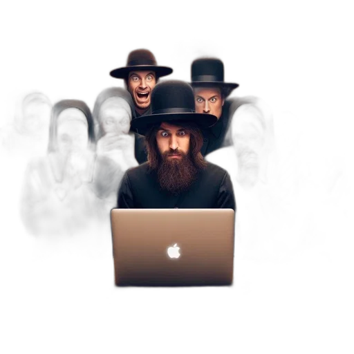 hat, staff, hair, face transparent PNG cut-out