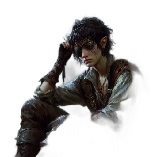 dragon, jacket, staff, face transparent PNG cut-out
