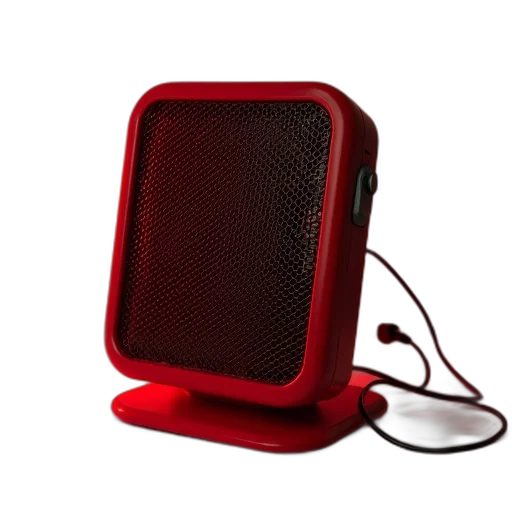 3d render, red, portable, electric transparent PNG cut-out