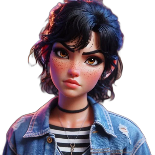 jacket, face, concept art, 3d render transparent PNG cut-out