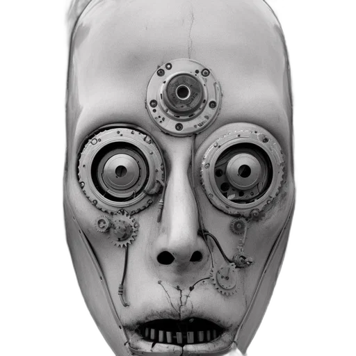 mask, face, robot, creature transparent PNG cut-out