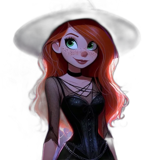 dress, hat, staff, crown transparent PNG cut-out