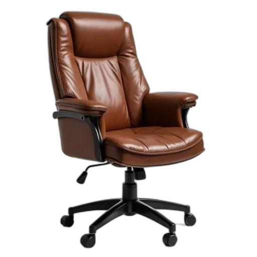 furniture, 3d render, brown, leather transparent PNG cut-out