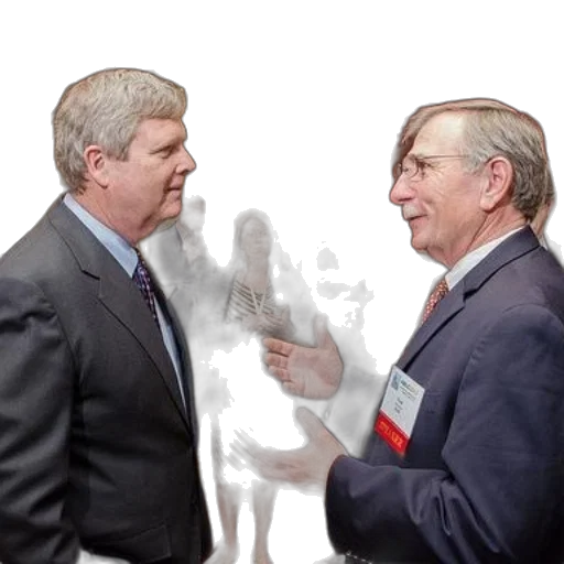 two, men, suits, speak transparent PNG cut-out