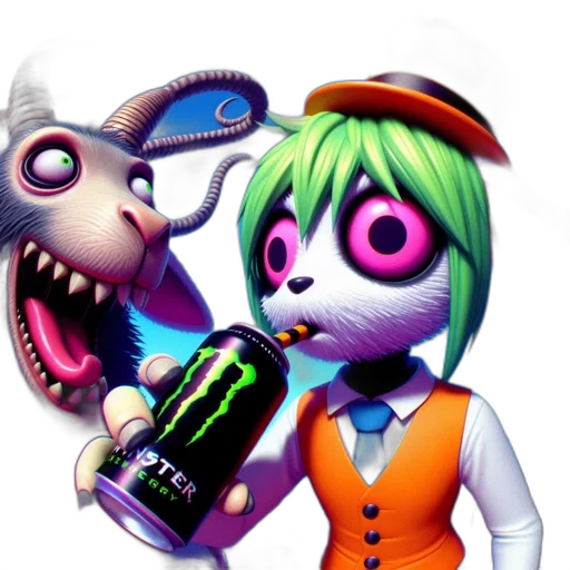creature, bottle, staff, concept art transparent PNG cut-out