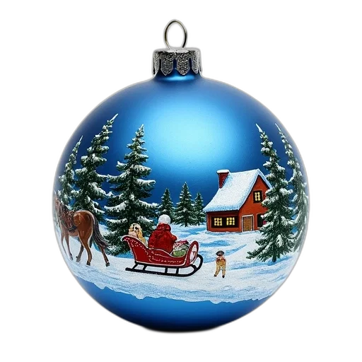 photorealistic, snow, blue, glass transparent PNG cut-out