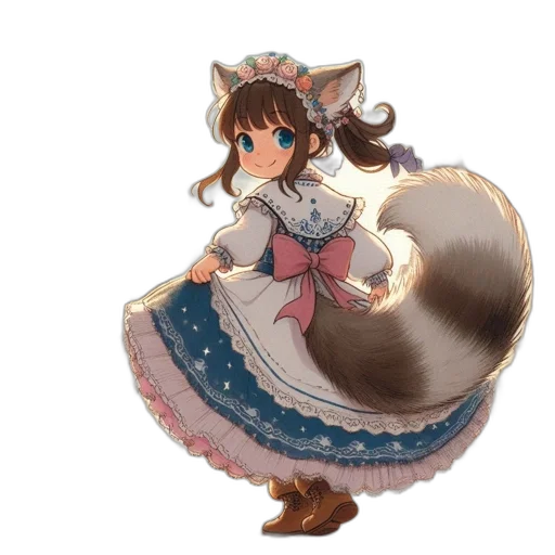 animal, dress, staff, creature transparent PNG cut-out