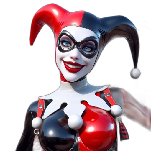 3d render, concept art, comic book art, harley transparent PNG cut-out