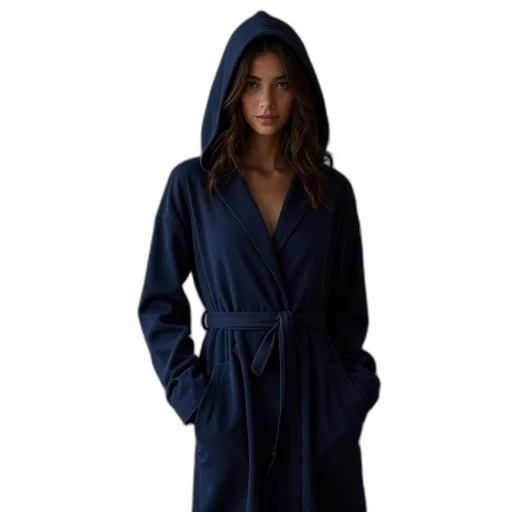 dress, jacket, blue, hood transparent PNG cut-out