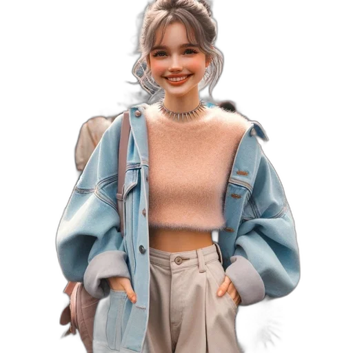 jacket, 3d render, vaporwave, concept art transparent PNG cut-out