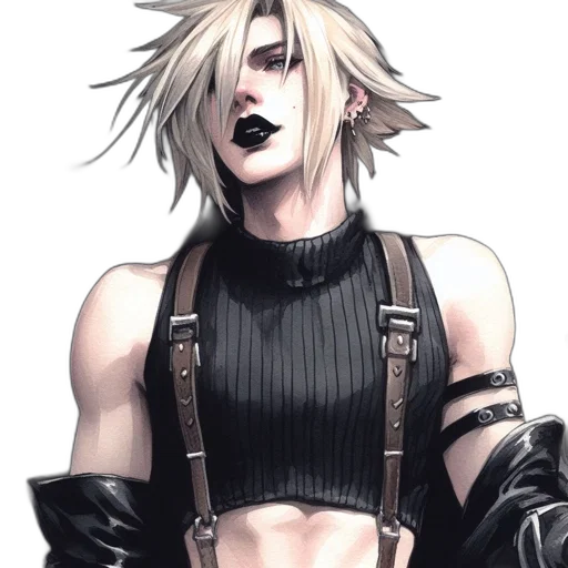 jacket, staff, concept art, cyberpunk transparent PNG cut-out