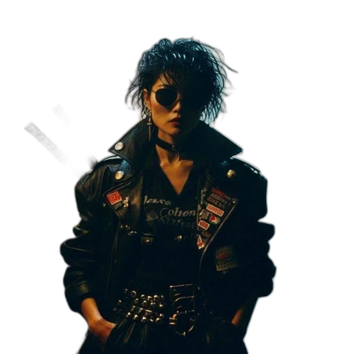 jacket, cyberpunk, concept art, vaporwave transparent PNG cut-out