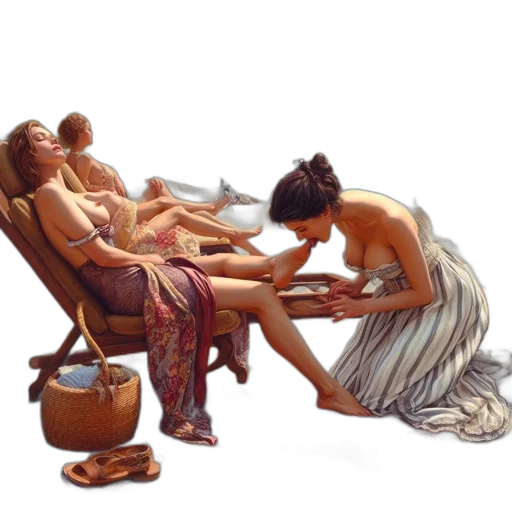 jewelry, furniture, oil painting, photorealistic transparent PNG cut-out
