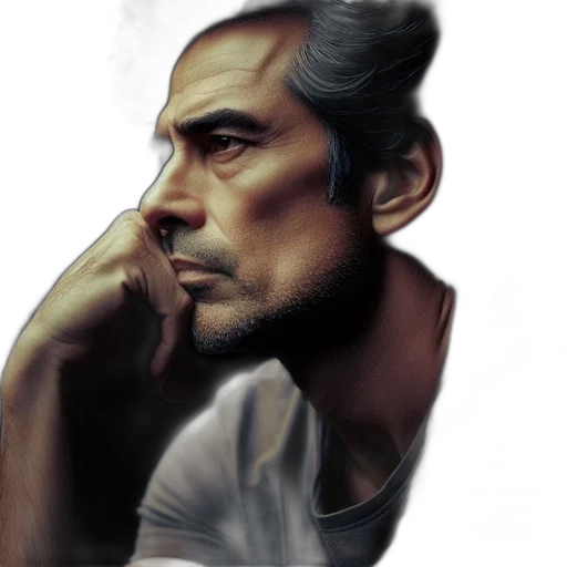 face, photorealistic, concept art, comic book art transparent PNG cut-out