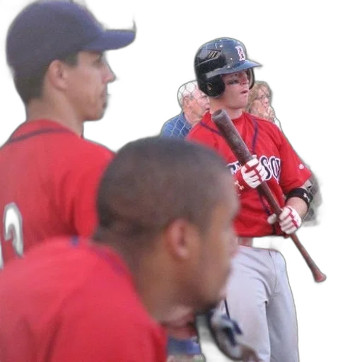 baseball, player, red, uniform transparent PNG cut-out
