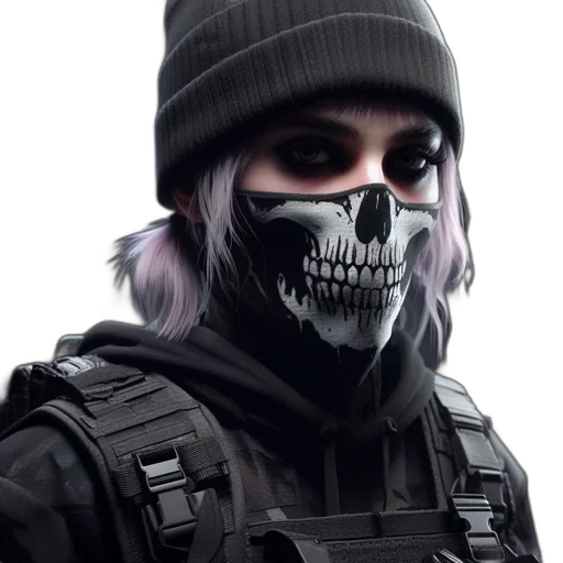 mask, face, jacket, weapon transparent PNG cut-out