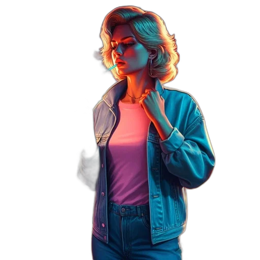 jacket, face, staff, robot transparent PNG cut-out