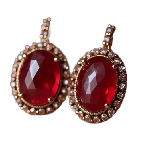 jewelry, crown, earrings, oval transparent PNG cut-out