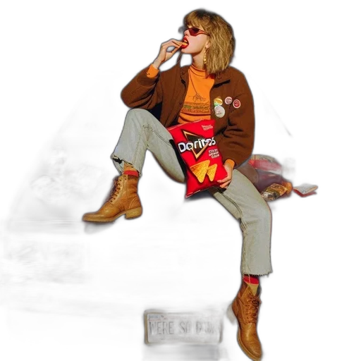 jacket, food, concept art, photorealistic transparent PNG cut-out