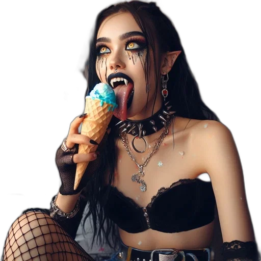creature, food, cyberpunk, fantasy art transparent PNG cut-out