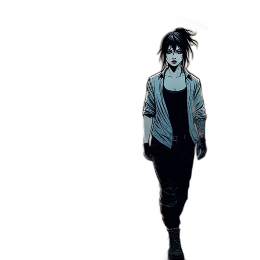 jacket, comic book art, concept art, cyberpunk transparent PNG cut-out