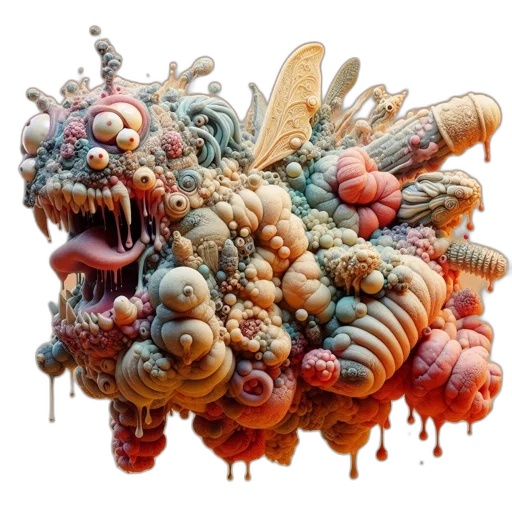 dragon, creature, mask, food transparent PNG cut-out