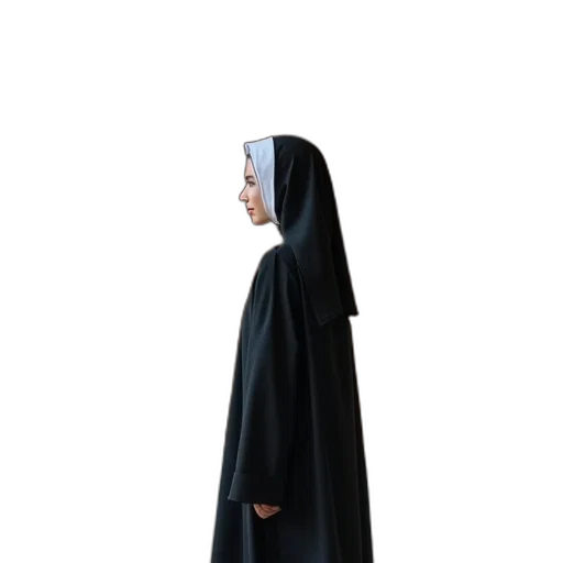 dress, jacket, staff, face transparent PNG cut-out