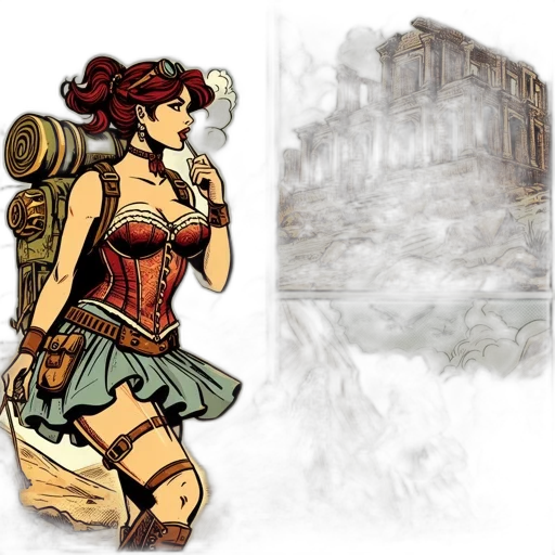 concept art, fantasy art, comic book art, pixel art transparent PNG cut-out