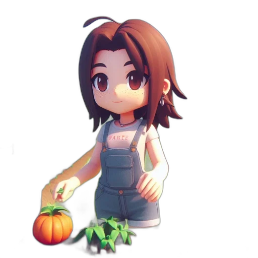 staff, pixel art, concept art, 3d render transparent PNG cut-out